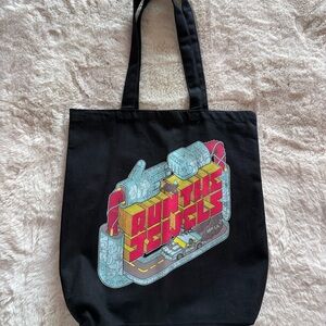 Black Graphic Tote Bag
